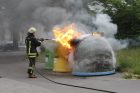 Klaipėdoje degė šiukšlių konteineris Klaipėdoje degė šiukšlių konteineris