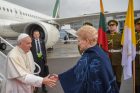 Popiežiaus lėktuvas nusileido Vilniuje Popiežiaus lėktuvas nusileido Vilniuje